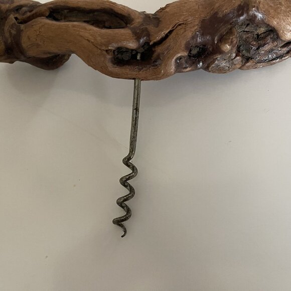 Vintage Gnarled Burled Grape Vine Wood Corkscrew Wine Opener Hand Crafted - Picture 10 of 13